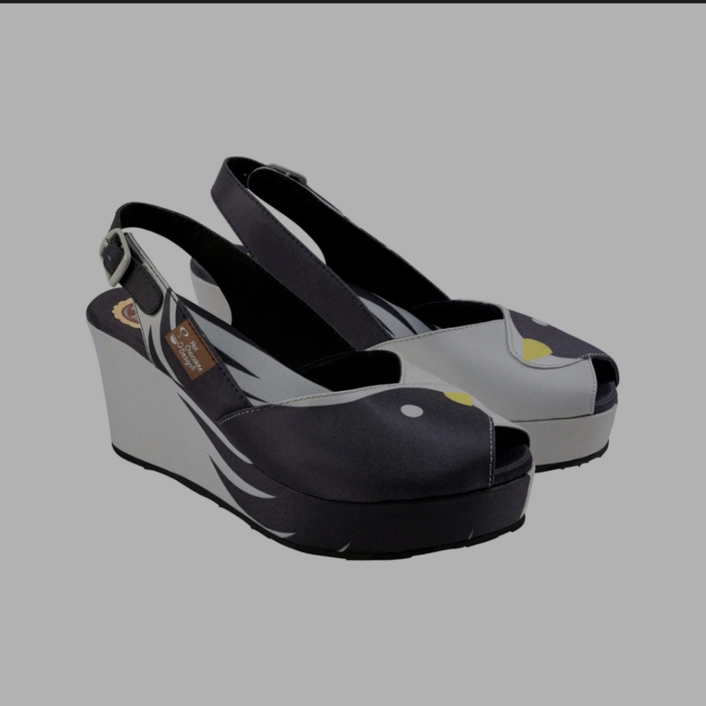 Hot Chocolate Design Black Birds Sandal - Picture 2 of 16